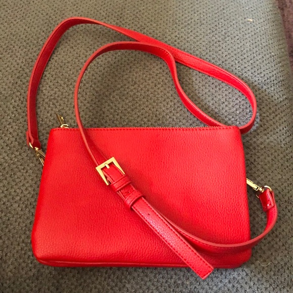 Forever 21 Bags Red Double Sided Crossbody Purse Poshmark